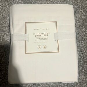 Pottery barn teen - classic organic sheet set - FULL